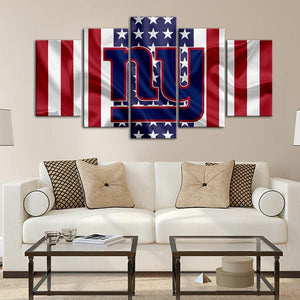 New York Giants American Flag Look Canvas