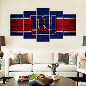New York Giants Wooden Look Canvas