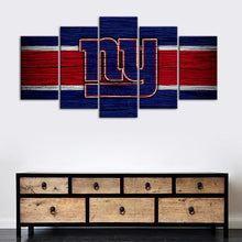 Load image into Gallery viewer, New York Giants Paint Wooden Look 5 Pieces Wall Painting Canvas
