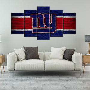 New York Giants Wooden Look Canvas