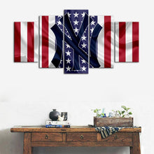 Load image into Gallery viewer, New York Yankees American Flag Wall Canvas