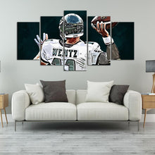 Load image into Gallery viewer, Carson Wentz Philadelphia Eagles 5 Pieces Wall Painting Canvas 