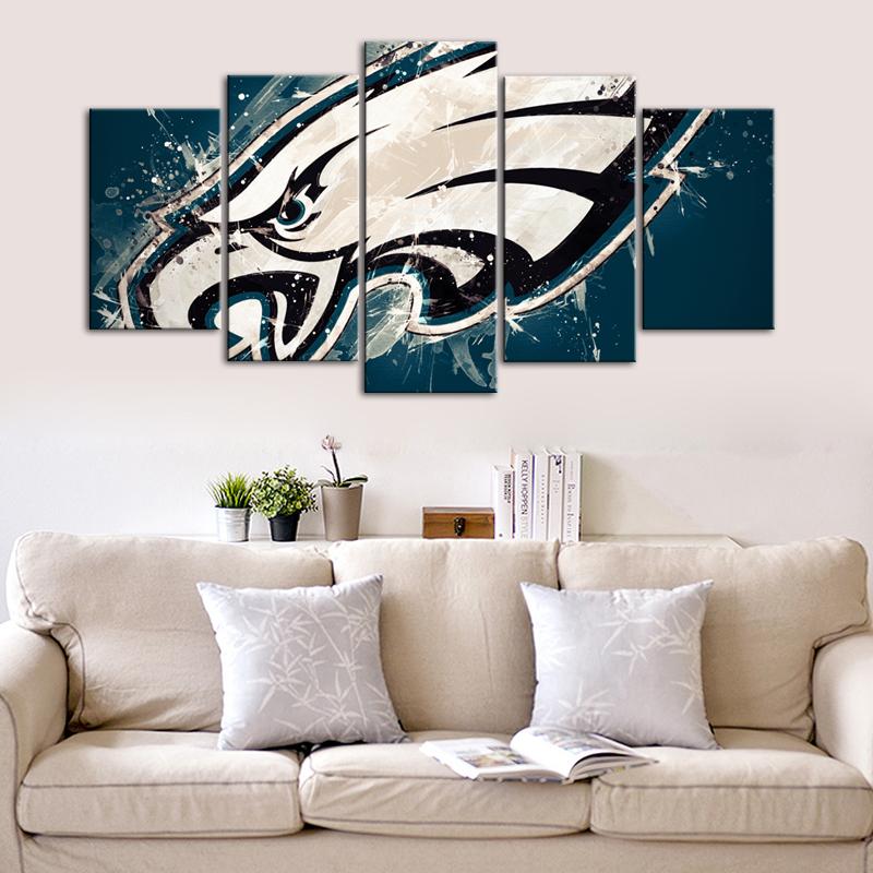 Philadelphia Eagles Paint Splash Look Wall Canvas 1