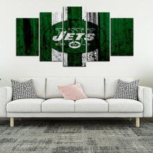 Load image into Gallery viewer, New York Jets Rough Loo 5 Pieces Wall Painting Canvas