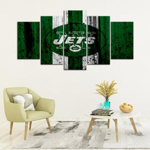 New York Jets Rough Look Wall Canvas