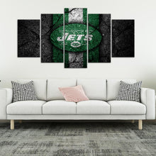 Load image into Gallery viewer, New York Jets Rock Style Wall Canvas