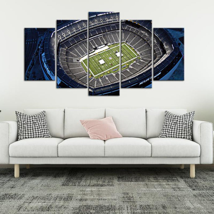 New York Jets Stadium 5 Pieces Wall Painting Canvas-5