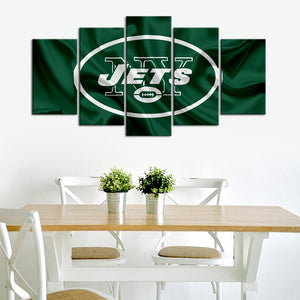 New York Jets Fabric Look Wall Canvas