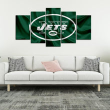 Load image into Gallery viewer, New York Jets Fabric Look 5 Pieces Wall Painting Canvas