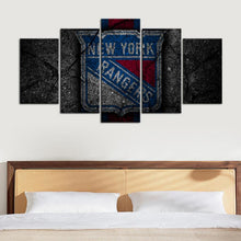 Load image into Gallery viewer, New York Rangers Rock Style Wall Canvas