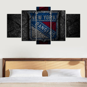New York Rangers Rock Style Wall Canvas