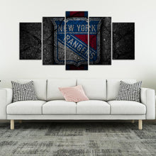 Load image into Gallery viewer, New York Rangers Rock Style 5 Pieces Wall Art Painting Canvas