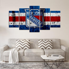 Load image into Gallery viewer, New York Rangers Rough Look Wall Canvas