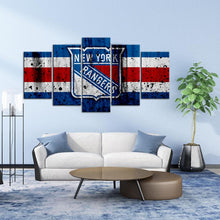 Load image into Gallery viewer, New York Rangers Rough Look Wall Canvas