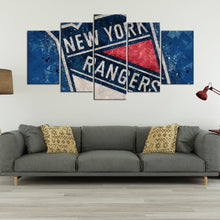 Load image into Gallery viewer, New York Rangers Techy Look Wall Canvas