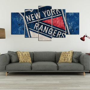 New York Rangers Techy Look Wall Canvas