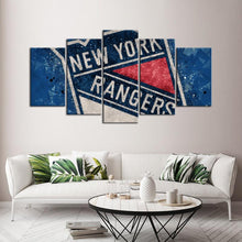 Load image into Gallery viewer, New York Rangers Techy Look Wall Canvas