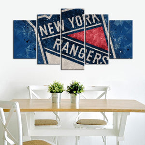 New York Rangers Techy Look Wall Canvas