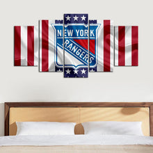 Load image into Gallery viewer, New York Rangers American Flag Wall Canvas