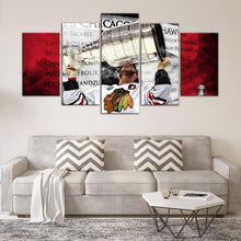 Load image into Gallery viewer, Stanley Cup Champions Chicago Blackhawks 5 Pieces Wall Art Painting Canvas