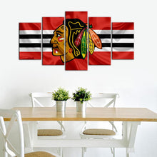 Load image into Gallery viewer, Chicago Blackhawks Fabric Look Canvas
