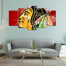 Load image into Gallery viewer, Chicago Blackhawks Paint Splash Canvas