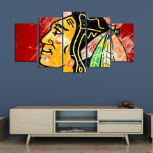 Load image into Gallery viewer, Chicago Blackhawks Paint Splash Canvas