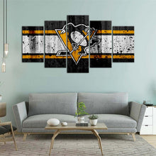 Load image into Gallery viewer, Pittsburgh Penguins Rough Look Canvas