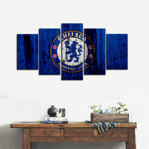 Chelsea F.C. Rough Look 5 Pieces Wall Painting Canvas