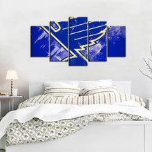 Load image into Gallery viewer, Louis Blues Paint Splash 5 Pieces Wall Painting Canvas