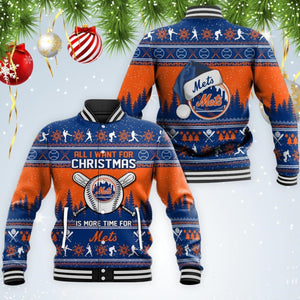 New York Mets Christmas Letterman Jacket