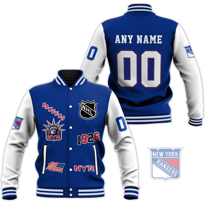 New York Rangers Casual Letterman Jacket