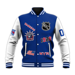 New York Rangers Casual Letterman Jacket