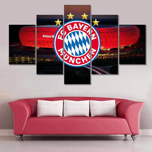 Bayern Munich Stadium Nightscape Wall Art Canvas