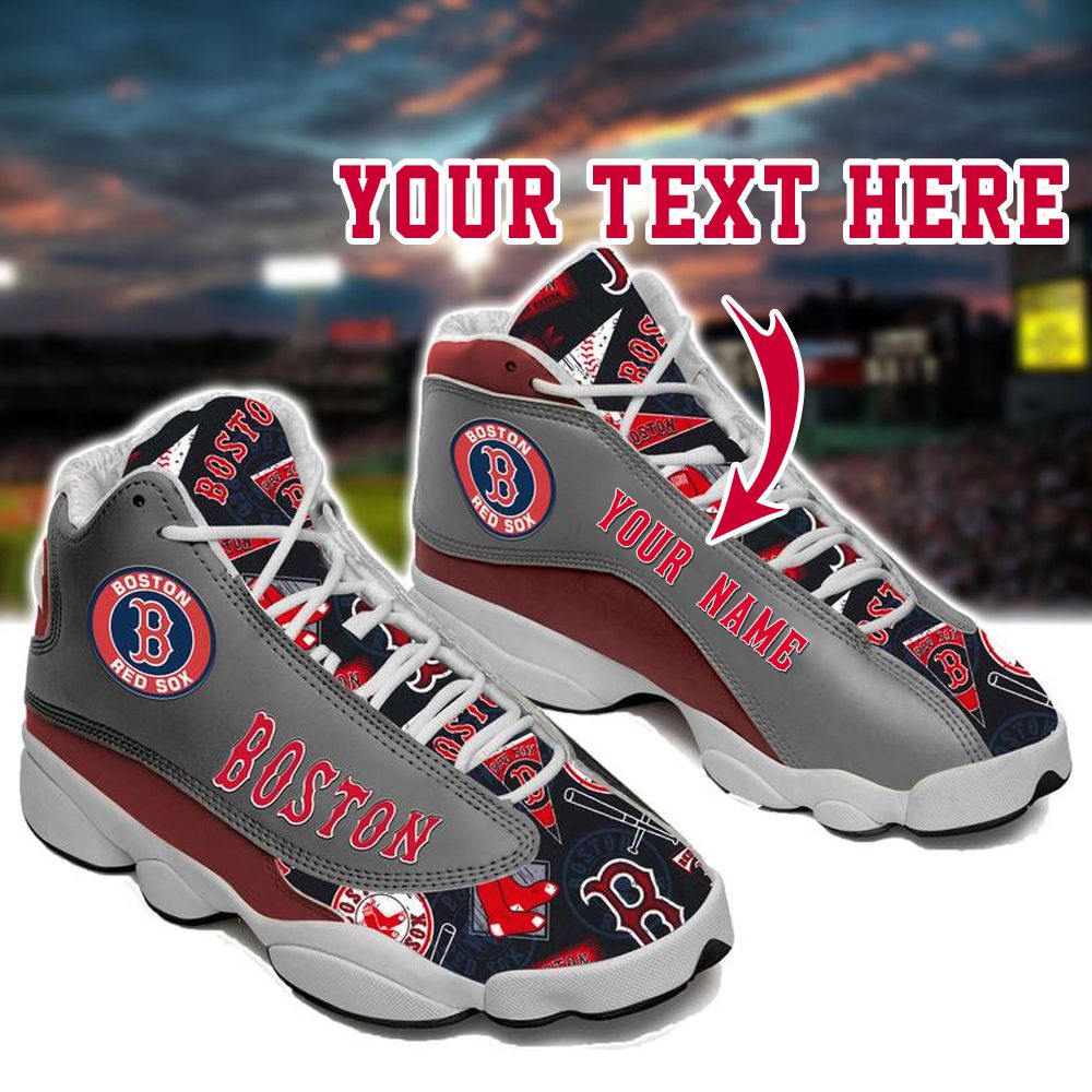 Boston Red Sox Casual 3D Air Jordon Sneaker Shoes