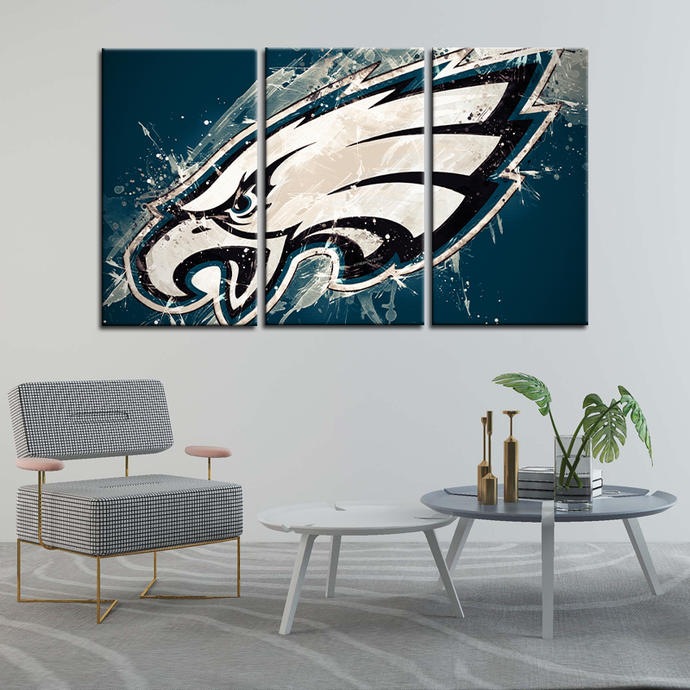 Philadelphia Eagles Paint Splash Look Wall Canvas 2