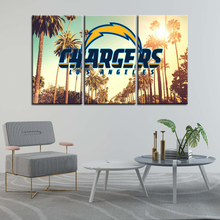 Load image into Gallery viewer, Los Angeles Chargers Palm Tress Wall Art Canvas 2