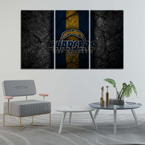 Los Angeles Chargers Rock Style Wall Canvas 2