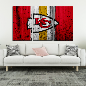 Kansas City Chiefs Rough Look Wall Canvas 2