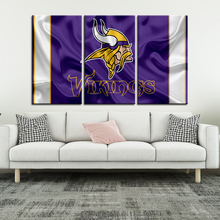 Load image into Gallery viewer, Minnesota Vikings Fabric Flag Wall Canvas 2