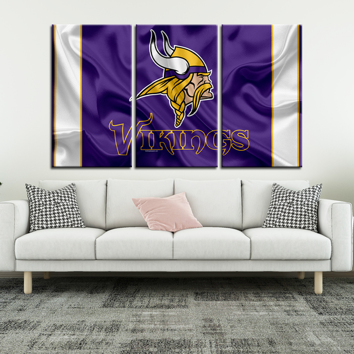 Minnesota Vikings Fabric Flag Wall Canvas 2