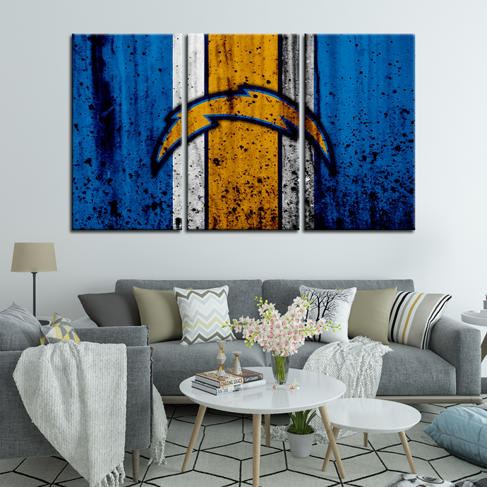 Los Angeles Chargers Rough Look Wall Canvas 2