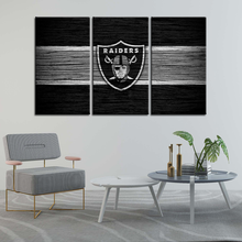 Load image into Gallery viewer, Las Vegas Raiders Wooden Look Wall Canvas 2