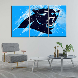 Carolina Panthers Paint Splash Wall Canvas 2