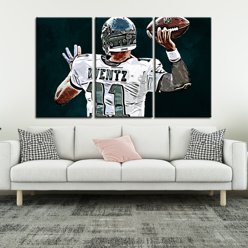 Carson Wentz Philadelphia Eagles Wall Art Canvas 2