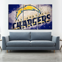 Load image into Gallery viewer, Los Angeles Chargers Paint Splash Wall Canvas