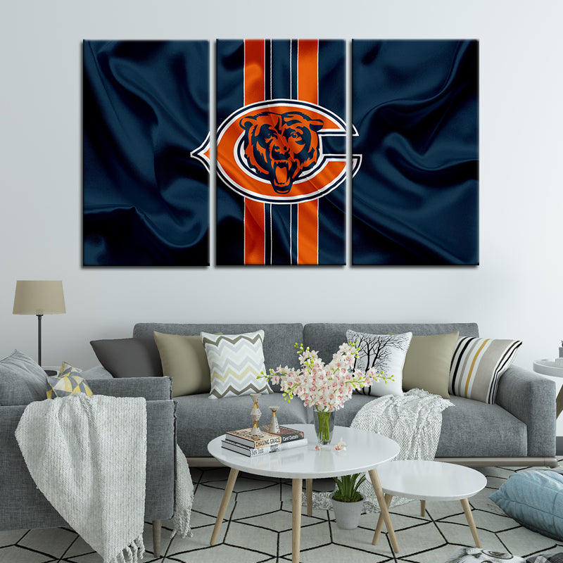 Chicago Bears Fabric Look Wall Canvas 2
