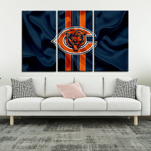 Chicago Bears Fabric Look Wall Canvas 2