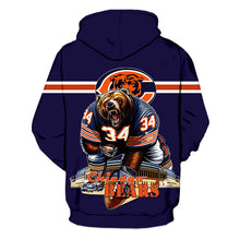 Load image into Gallery viewer, Chicago Bears 3D Hoodie