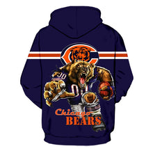 Load image into Gallery viewer, Chicago Bears 3D Hoodie